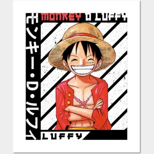 monkey d luffy Posters and Art